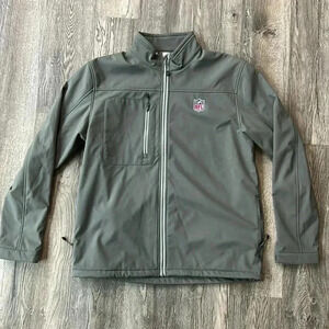 Clique Jacket Gray NFL Football All Weather Zip up Jacket Size Large